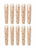 nude pearl press on nails on a white background